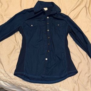 Navy Blue Converse All Star Button Down